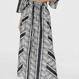 Lola Casademunt Vestidos Y Faldas<Falda midi estampada NEGRO-BLANCO