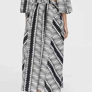 Lola Casademunt Vestidos Y Faldas<Falda midi estampada NEGRO-BLANCO
