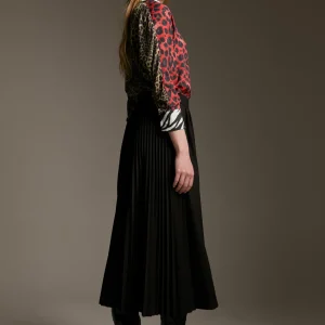 Lola Casademunt Vestidos Y Faldas<Falda midi plisada NEGRO