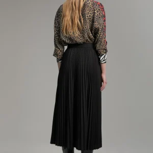 Lola Casademunt Vestidos Y Faldas<Falda midi plisada NEGRO