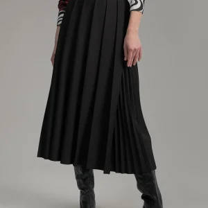 Lola Casademunt Vestidos Y Faldas<Falda midi plisada NEGRO