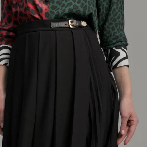 Lola Casademunt Vestidos Y Faldas<Falda midi plisada NEGRO