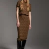 Lola Casademunt Vestidos Y Faldas<Falda monograma bicolor MARRON-NEGRO