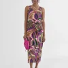 Lola Casademunt Vestidos Y Faldas<Falda pareo estampada LILA-NEGRO