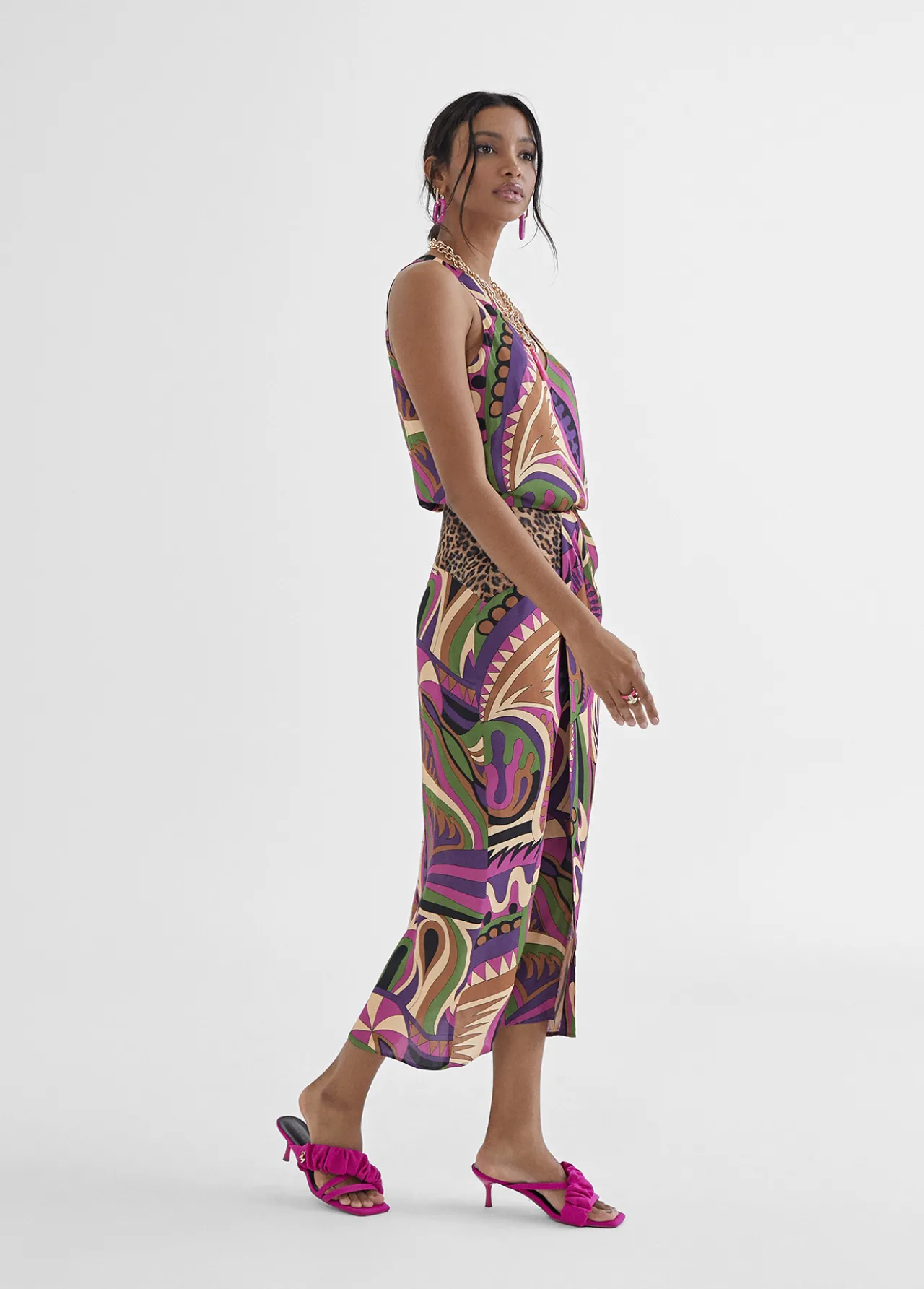 falda_pareo_estampada_2.webp Lola Casademunt Vestidos Y Faldas<Falda pareo estampada LILA-NEGRO