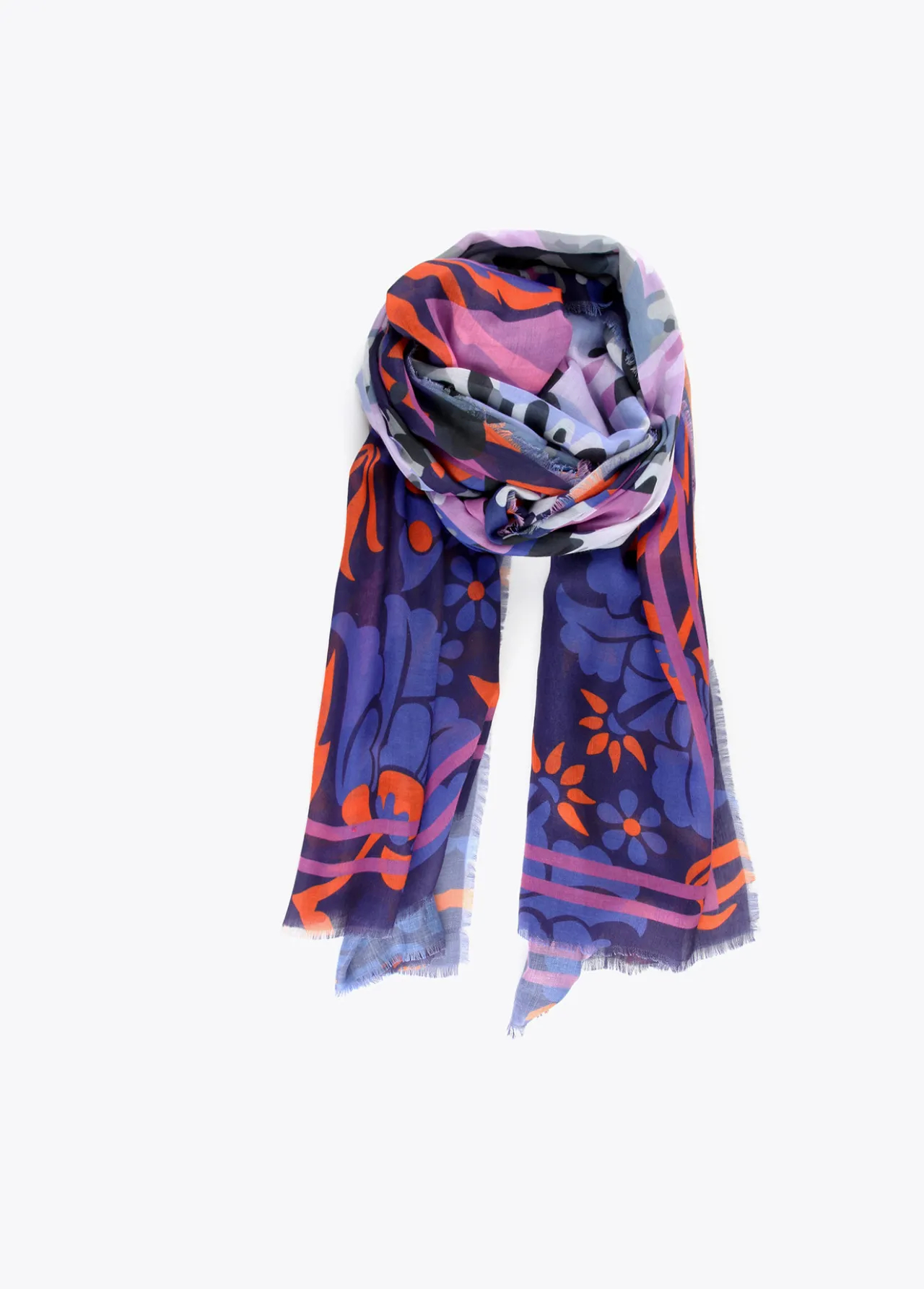 foulard_cara_leopardo_0.webp Lola Casademunt Accesorios<Foulard cara leopardo LILA-AZUL