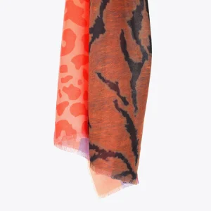 Lola Casademunt Animal Print | Bufandas Y Pañuelos<Fular animal print ROJO-NEGRO