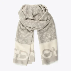 Lola Casademunt Animal Print | Bufandas Y Pañuelos<Fular crudo corazones infinitos NEGRO-CRUDO