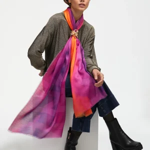 Lola Casademunt Bufandas Y Pañuelos<Fular fucsia y naranja ROJO-LILA