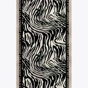 Lola Casademunt Animal Print | Bufandas Y Pañuelos<Fular logo y estampado zebra NEGRO-CRUDO