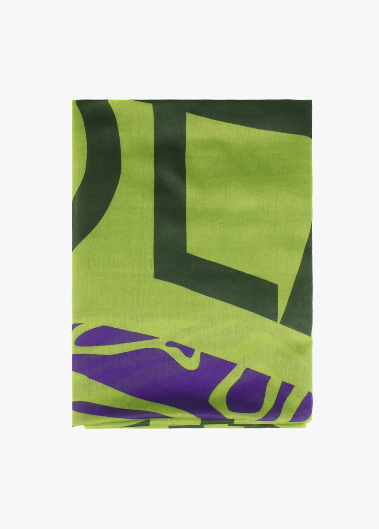 fular_maxi_logo_y_animal_4.webp Lola Casademunt Animal Print | Bufandas Y Pañuelos<Fular maxi logo y animal NEGRO-VERDE