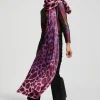 Lola Casademunt Animal Print | Bufandas Y Pañuelos<Fular plisado animal print ROSA-LILA
