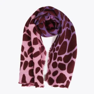 Lola Casademunt Animal Print | Bufandas Y Pañuelos<Fular plisado animal print ROSA-LILA