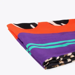 Lola Casademunt Accesorios<Fulard leopardo y letras zebra NARANJA-LILA