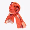 Lola Casademunt Accesorios<Fulard tonos naranaja NARANJA-ROJO