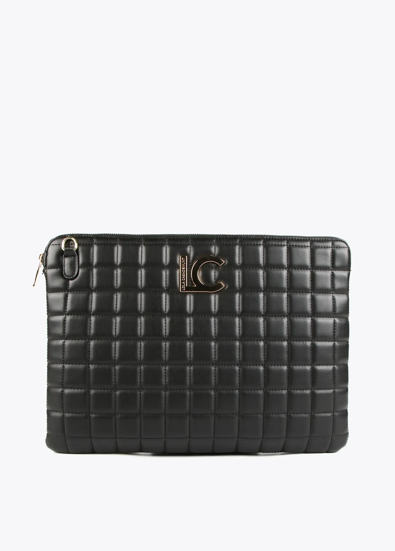 funda_ordenador_acolchada_0.webp Lola Casademunt Fundas Para Móvil Y Portatil<Funda ordenador acolchada NEGRO