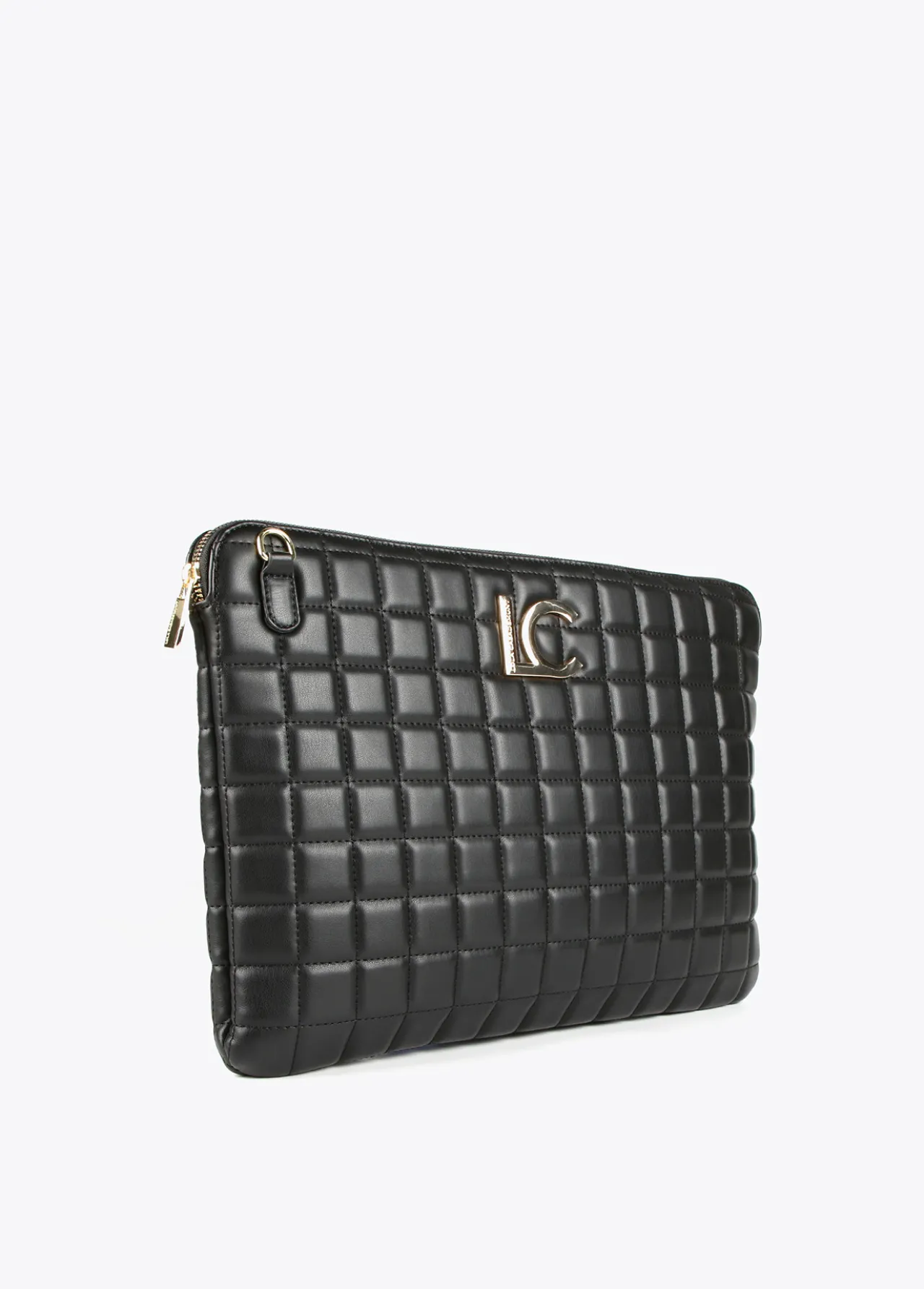 funda_ordenador_acolchada_5.webp Lola Casademunt Fundas Para Móvil Y Portatil<Funda ordenador acolchada NEGRO