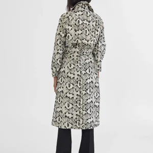 Lola Casademunt Chaquetas Y Gabardinas | Abrigos Y Cazadoras<Gabardina efecto serpiente NEGRO-MARRON