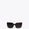 Lola Casademunt Gafas<Gafas de sol fabricadas en acetato con forma cuadrada. Varillas personalizadas. NEGRO-MARRON