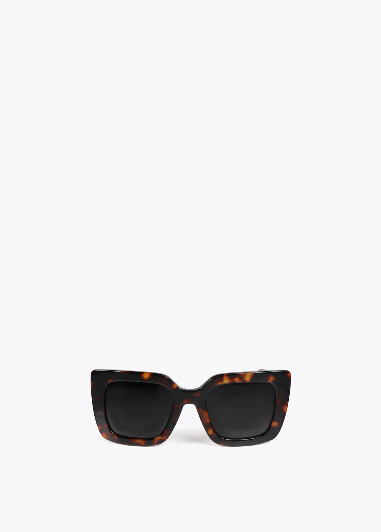 Lola Casademunt Gafas<Gafas de sol fabricadas en acetato con forma cuadrada. Varillas personalizadas. NEGRO-MARRON