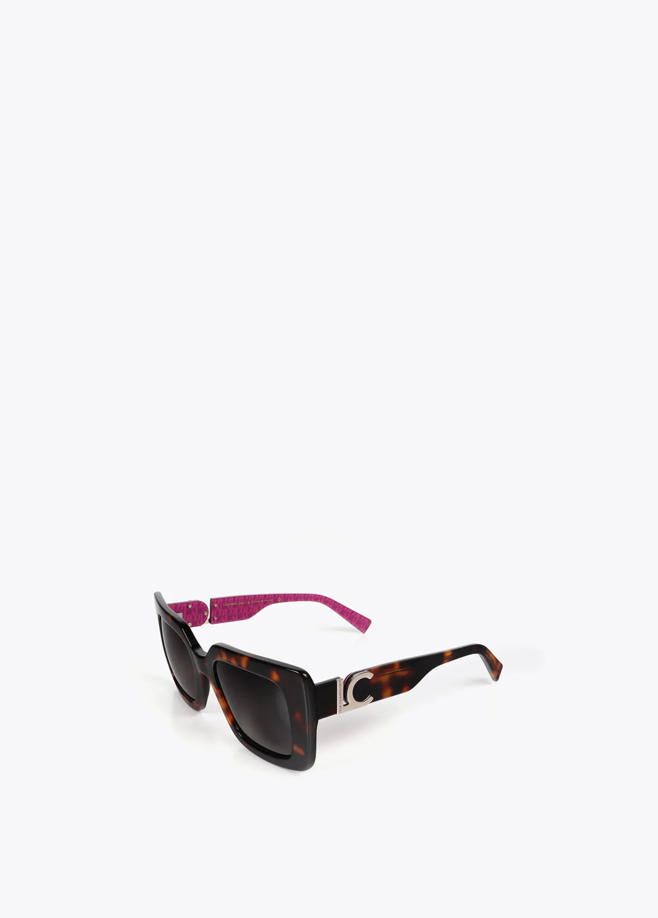 Lola Casademunt Gafas<Gafas de sol fabricadas en acetato con forma cuadrada. Varillas personalizadas. NEGRO-MARRON