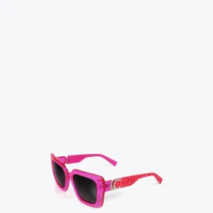Lola Casademunt Gafas<Gafas de sol fabricadas en acetato con forma cuadrada. Varillas personalizadas. NEGRO-MARRON