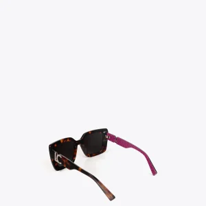 Lola Casademunt Gafas<Gafas de sol fabricadas en acetato con forma cuadrada. Varillas personalizadas. NEGRO-MARRON
