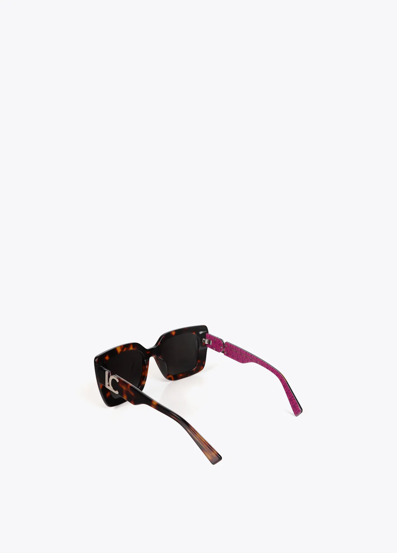 Lola Casademunt Gafas<Gafas de sol fabricadas en acetato con forma cuadrada. Varillas personalizadas. NEGRO-MARRON