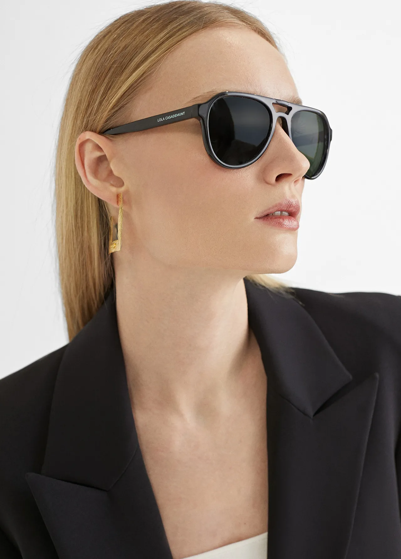 Lola Casademunt Otros Complementos | Gafas<Gafas de sol tipo aviador NEGRO