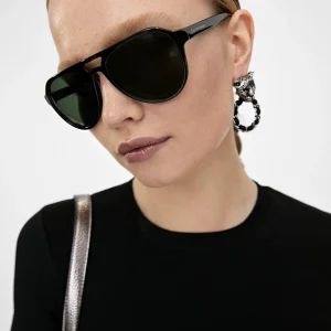 Lola Casademunt Otros Complementos | Gafas<Gafas de sol tipo aviador NEGRO