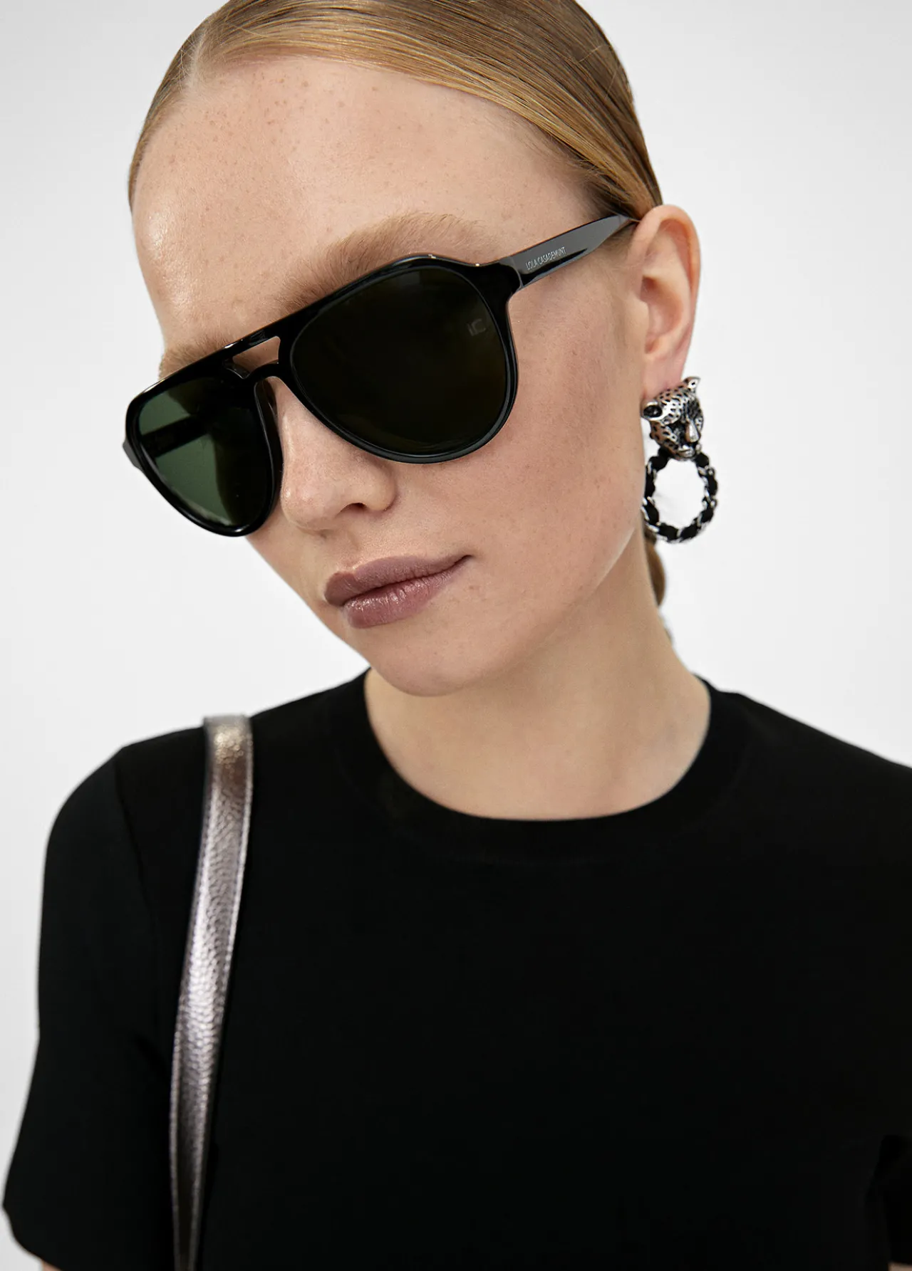 Lola Casademunt Otros Complementos | Gafas<Gafas de sol tipo aviador NEGRO