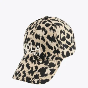 Lola Casademunt Accesorios | Baño<Gorra visera animal print CRUDO-MARRON