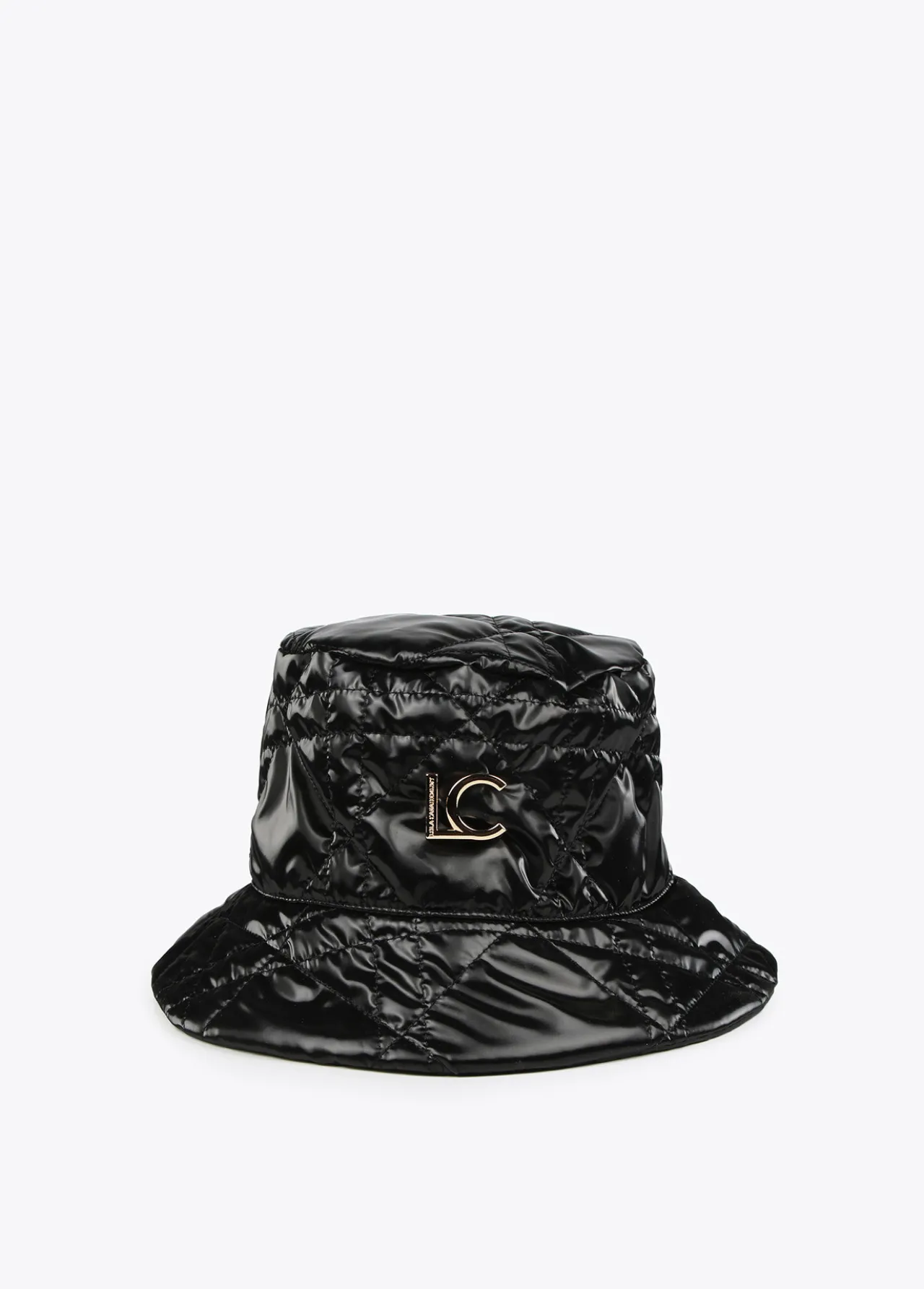 gorro_tipo_bucket_acolchado_0-1.webp Lola Casademunt Gorros Sombreros Y Guantes<Gorro tipo bucket acolchado NEGRO