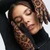 Lola Casademunt Animal Print | Gorros Sombreros Y Guantes<Guantes animal print MARRON-NEGRO