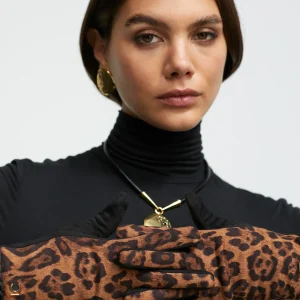Lola Casademunt Animal Print | Gorros Sombreros Y Guantes<Guantes animal print MARRON-NEGRO