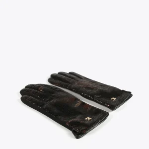 Lola Casademunt Animal Print | Gorros Sombreros Y Guantes<Guantes animal print metalizado MARRON-NEGRO