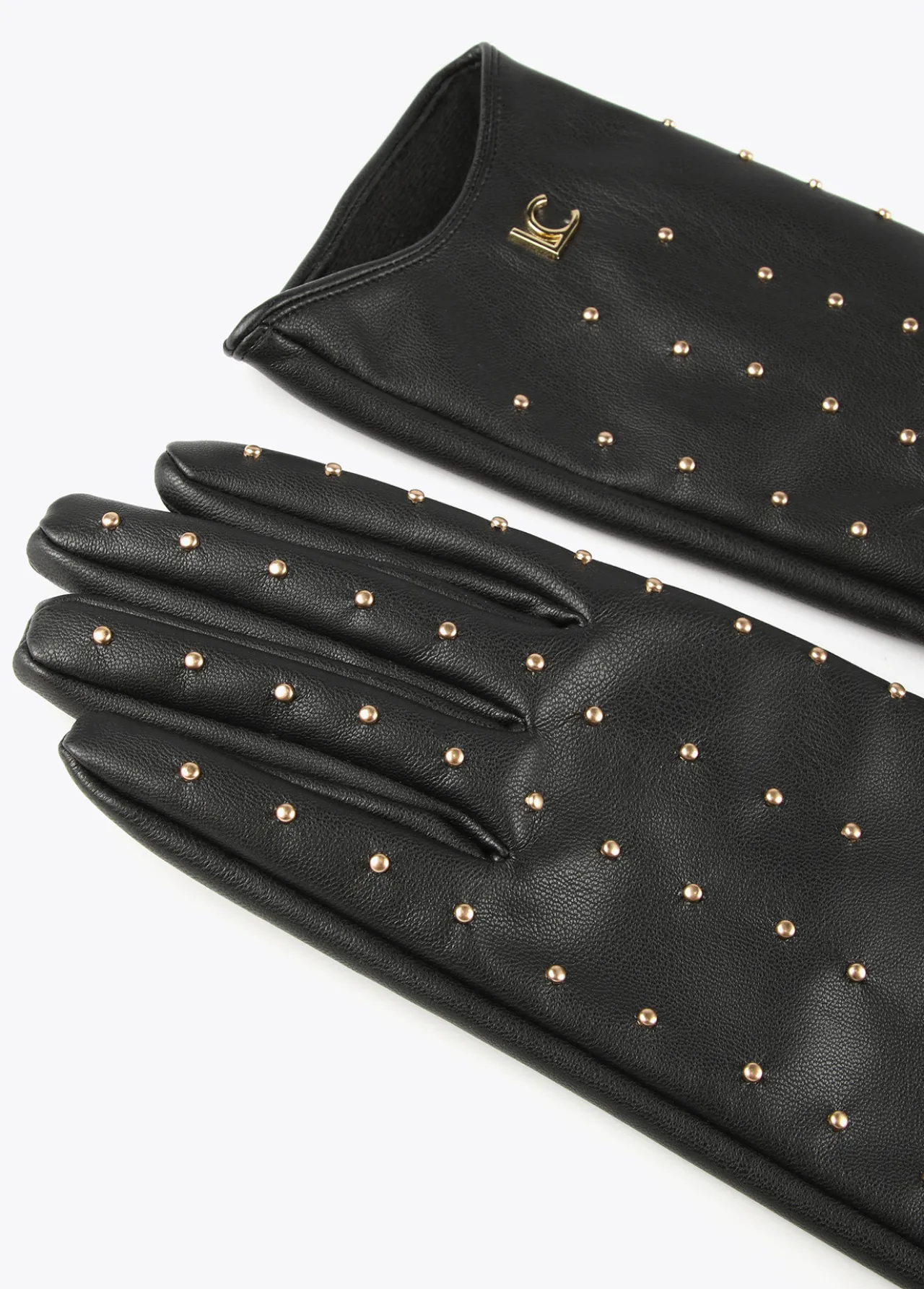 guantes_con_tachitas_1.webp Lola Casademunt Gorros Sombreros Y Guantes<Guantes con tachitas NEGRO