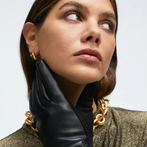 Lola Casademunt Gorros Sombreros Y Guantes<Guantes efecto piel NEGRO