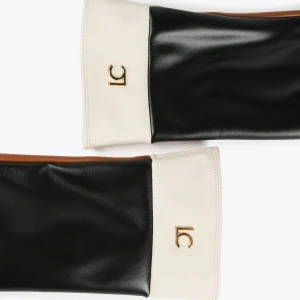 Lola Casademunt Gorros Sombreros Y Guantes<Guantes efecto piel tricolor ROSA-ROJO