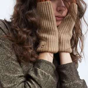 Lola Casademunt Gorros Sombreros Y Guantes<Guantes puño canalé CAMEL