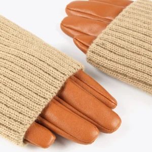 Lola Casademunt Gorros Sombreros Y Guantes<Guantes puño canalé CAMEL