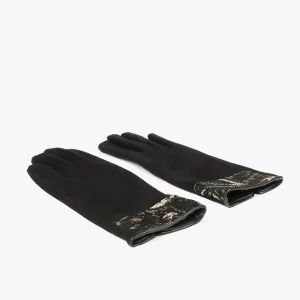 Lola Casademunt Animal Print | Gorros Sombreros Y Guantes<Guantes tejido jacquard NEGRO-METAL