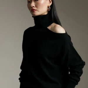 Lola Casademunt Punto<Jersey abertura hombro PIEDRA