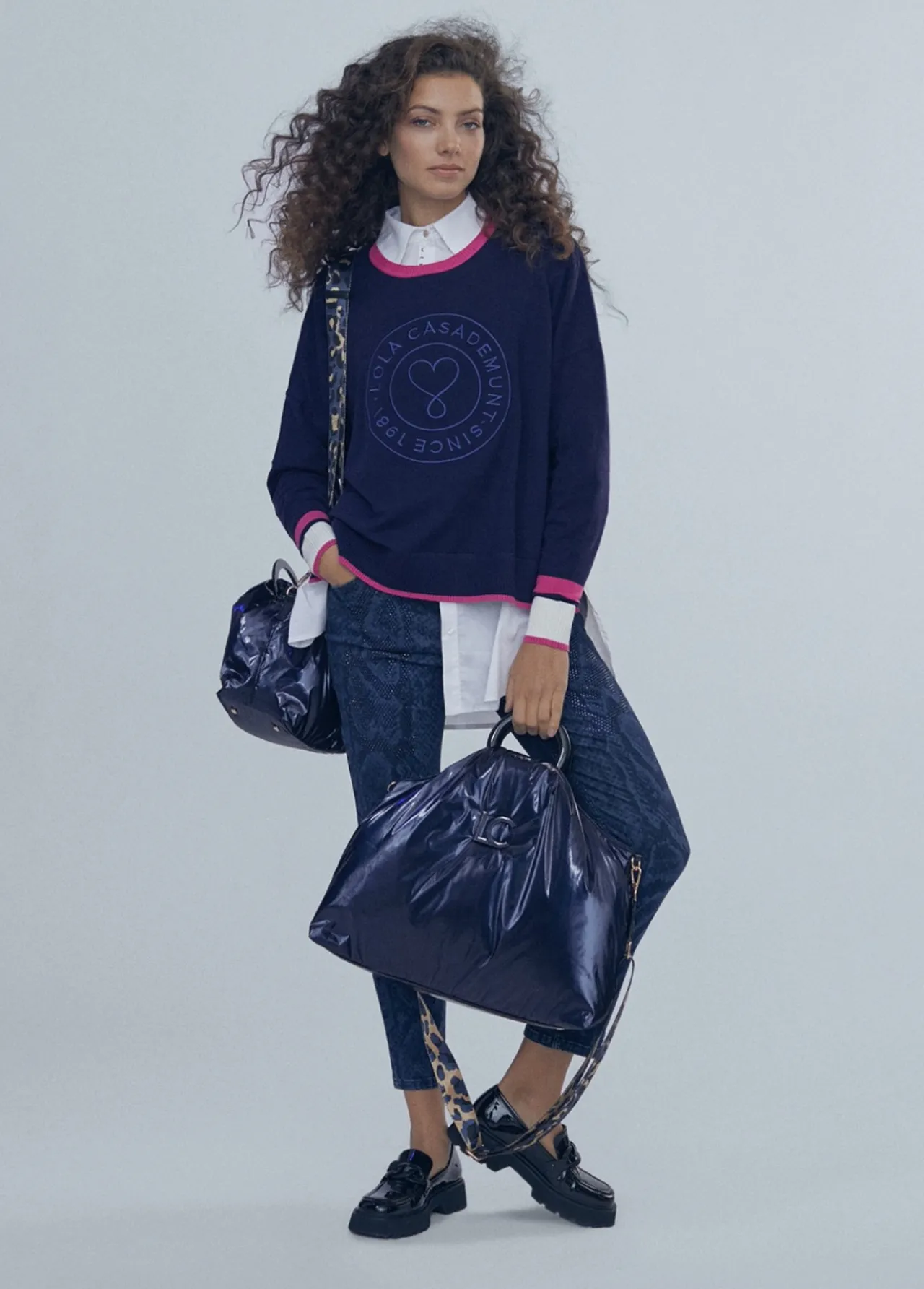 jersey_azul__ropa__lola_casademunt_1.webp Lola Casademunt Punto | Sudaderas<Jersey azul | Ropa | Lola Casademunt NAVY