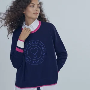 Lola Casademunt Punto | Sudaderas<Jersey azul | Ropa | Lola Casademunt NAVY
