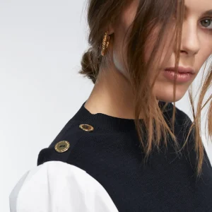 Lola Casademunt Punto | Camisas Y Blusas<Jersey combinado NEGRO-BLANCO