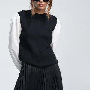 Lola Casademunt Punto | Camisas Y Blusas<Jersey combinado NEGRO-BLANCO