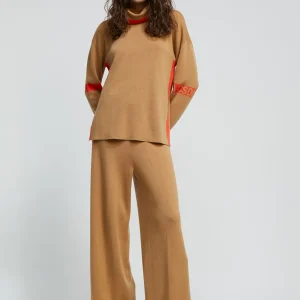 Lola Casademunt Punto<Jersey cuello alto MARRON-NARANJA
