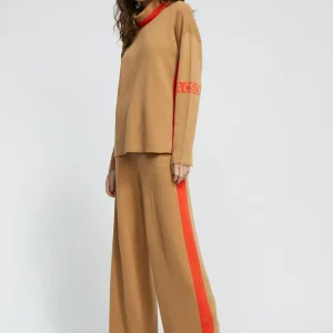 Lola Casademunt Punto<Jersey cuello alto MARRON-NARANJA