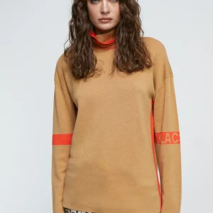 Lola Casademunt Punto<Jersey cuello alto MARRON-NARANJA
